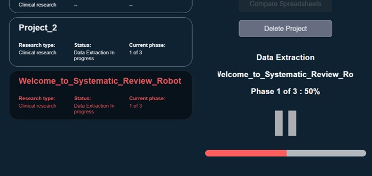 Image of the Systematic Review Robot Desktop Application