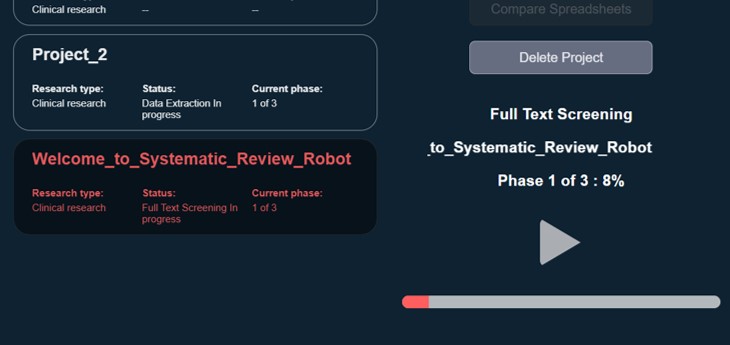 Image of the Systematic Review Robot Desktop Application